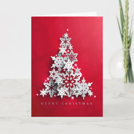 Het Rood van de Vakantie van Kerstmis met de Witte Feestdagen Kaart