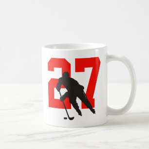 Het Rood van het Aangepaste Aantal van de Speler v Koffiemok