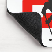 Het Rood van het Aangepaste Aantal van de Speler v Muismat (Hoek)