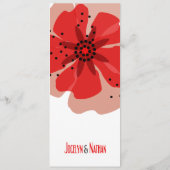 Het rood van het Menu van het Diner van de (Achterkant)