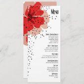 Het rood van het Menu van het Diner van de (Voorkant / Achterkant)