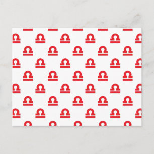 Het Rood van het Patroon van de Weegschaal Briefkaart