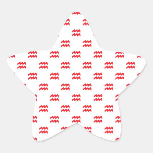 Het Rood van het Patroon van Waterman Ster Sticker
