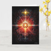 Het Rood van Mandala van het hart Kaart (Gele Bloem)