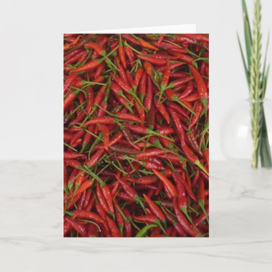 het rood van marktchilis kaart (Voorkant)