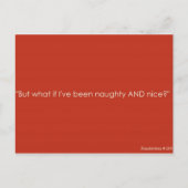 Het rood van Naughty&Nice van het Briefkaart van (Voorkant)