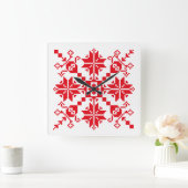 Het rood van Tartlau Vierkante Klok (Huis)