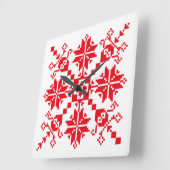 Het rood van Tartlau Vierkante Klok (Hoek)