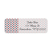 Het rood wit en blauw etiket (Voorkant)