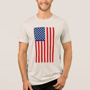Het rood wit en blauw Tri-Blend shirt