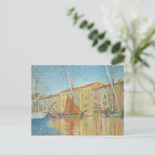 Het roodbruin van Paul Signac,  Pointillisme Briefkaart (Staand voorkant)