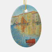 Het roodbruin van Paul Signac,  Pointillisme Keramisch Ornament (Achterkant)