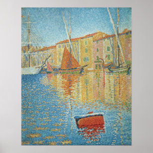 Het roodbruin van Paul Signac,  Pointillisme Poster
