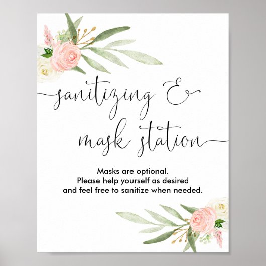 Het rooien van maskerstation teken roze groen goud poster (Voorkant)