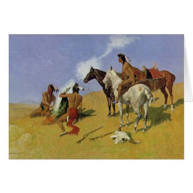 Het rooksignaal ~ Frederic Remington (Voorkant Horizontaal)