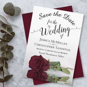 Het Roos Burgundy Elegant Romantic Wedding Save The Date