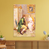Het Roos Canvas Afdruk (Insitu (Woonkamer))