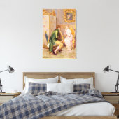 Het Roos Canvas Afdruk (Insitu (Slaapkamer))