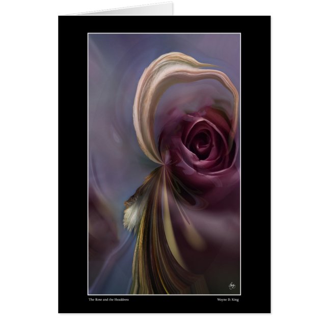 Het Roos en de hoofdtooi Kaart (Voorkant)