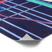 Het Roos en het Night Art Deco Poster (Hoek)