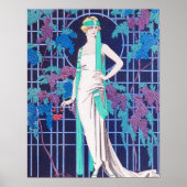 Het Roos en het Night Art Deco Poster (Voorkant)