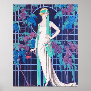 Het Roos en het Night Art Deco Poster