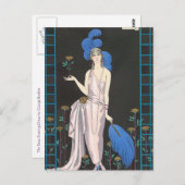 Het Roos Evening Dress van George Barbier Briefkaart (Voorkant / Achterkant)
