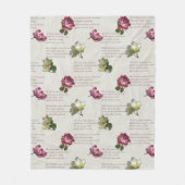 Het Roos gedicht Fleece Deken (Voorkant)