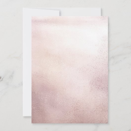 Het Roos Gold Glitter van het kind drijft de UNICO Kaart (Achterkant)