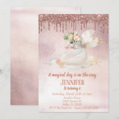 Het Roos Gold Glitter van het kind drijft de UNICO Kaart (Voorkant / Achterkant)