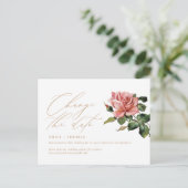 Het Roos Gold van het Manuscript van de Datum wij Briefkaart (Staand voorkant)