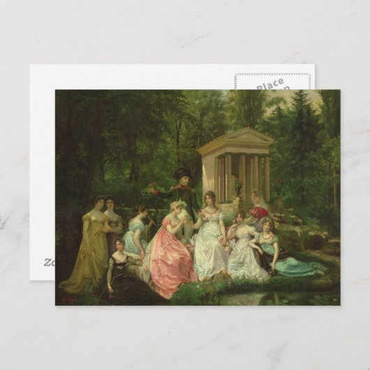 Het Roos Malmaison, c.1867 Briefkaart (Voorkant / Achterkant)