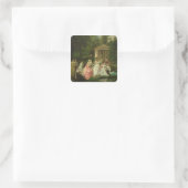 Het Roos Malmaison, c.1867 Vierkante Sticker (Tas)