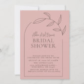 Het Roos Minimale Vrijgezellenfeest van de Tekst v Kaart (Voorkant)