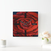 HET ROOS - Muurklok Vierkante Klok (Huis)