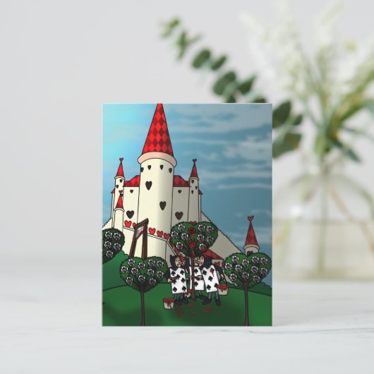 Het Roos rode Briefkaart schilderen (Staand voorkant)