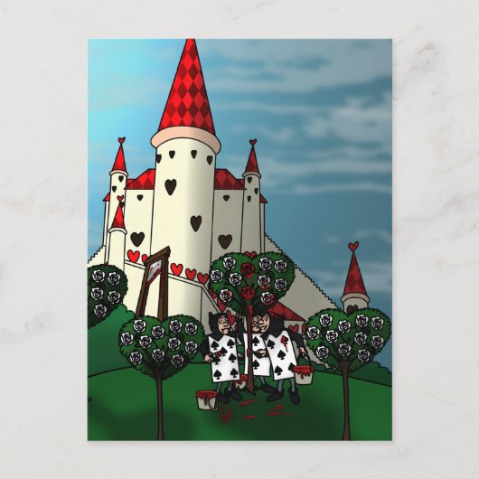 Het Roos rode Briefkaart schilderen (Voorkant)