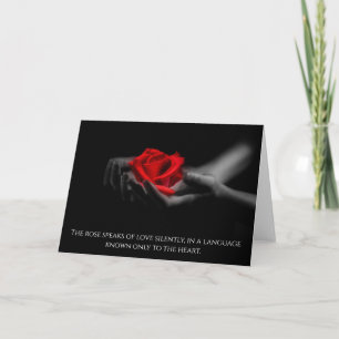 Het Roos spreekt van liefde tot het hart Romantisc Kaart