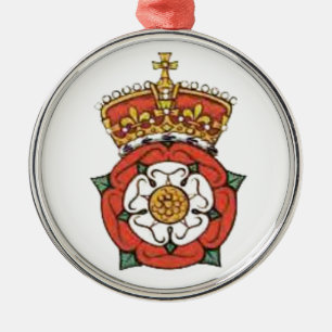 Het Roos Tudor Metalen Ornament