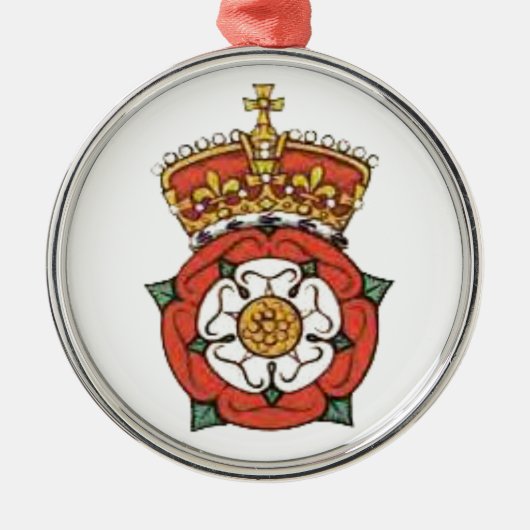 Het Roos Tudor Metalen Ornament (Voorkant)