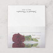 Het Roos van Bourgogne Elegant Wedding Plaatskaartje (Buitenkant ongevouwen)