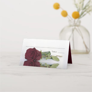 Het Roos van Bourgogne Elegant Wedding Plaatskaartje
