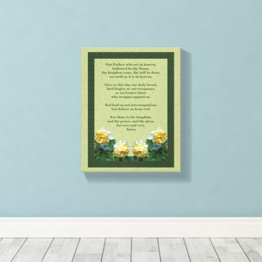 Het Roos van de Heer Onze Vader Canvas Afdruk (Insitu (Houten vloer))