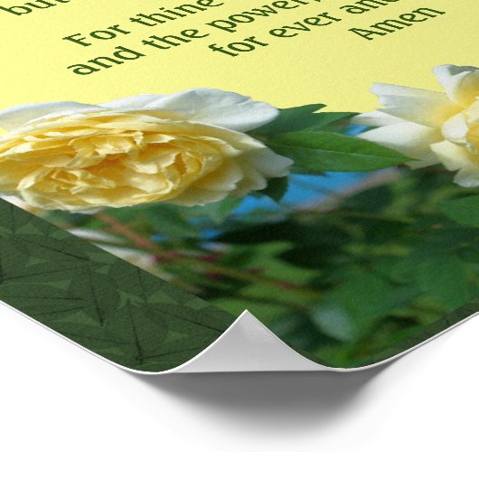 Het Roos van de Heer Onze Vader Poster (Hoek)