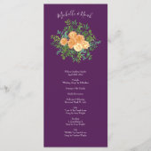 Het  Roos van de Peach van het Fall Wedding op Paa Menu (Voorkant)