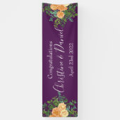 Het  Roos van de Peach van het Fall Wedding op Paa Spandoek (Verticaal)