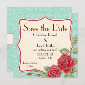 Het Roos van de Rambling - sparen de Datum Save The Date (Voorkant / Achterkant)