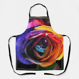 Het Roos van de regenboog omdoen Schort
