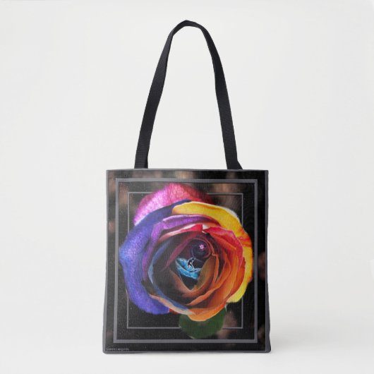 Het Roos van de regenboog omdoen Tote Bag (Voorkant)