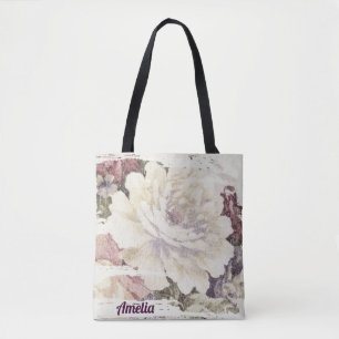 Het roos van de terugwinning bekleedingspatroon tote bag